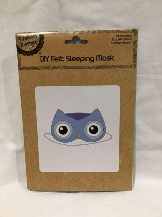 DIY Felt Sleeping Mask - Owl - Makes 1