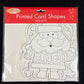 Christmas Printed Card Shapes #2 - 10 pk