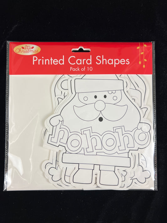 Christmas Printed Card Shapes #2 - 10 pk