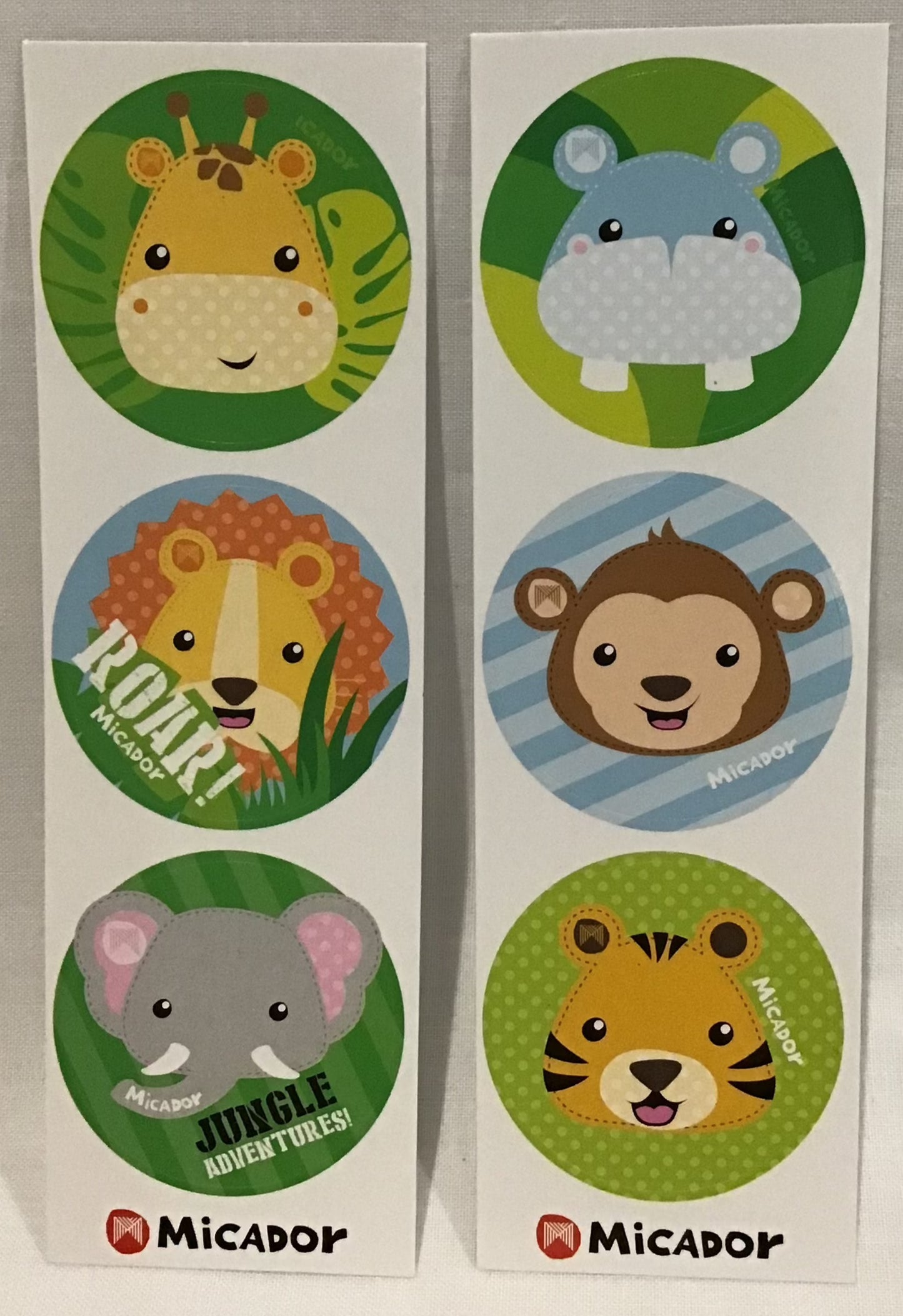 Stickers - Jungle Animals - 6 designs - 30 pk
