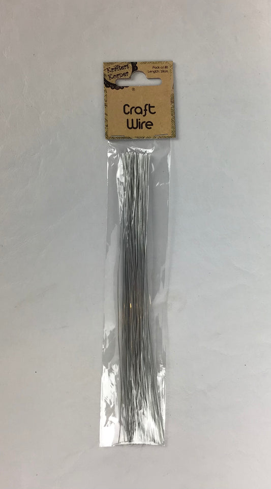 Craft Wire - Silver - 80 pc