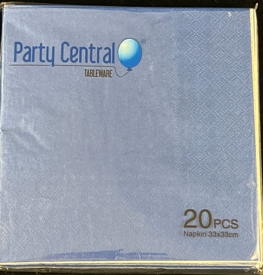 Napkins - Blue - 20 pc - 33cm x 33cm
