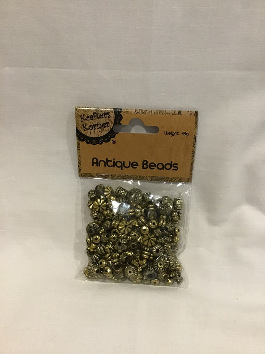 Antique Beads - Gold tones - 33g