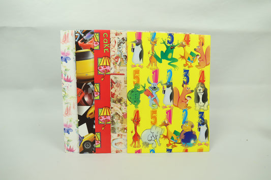 5 x Wrapping Paper 50cm x 70cm - Assorted Designs in picture - Pack #3