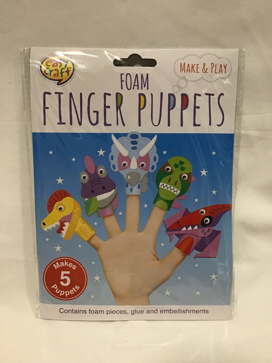 Foam Finger Puppets - Dinosaur Theme - Makes 5