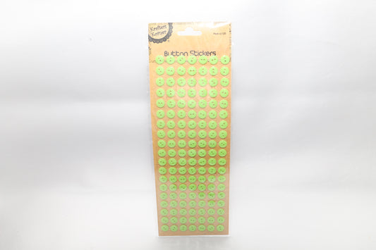 Craft Button Stickers 133 pc - Green