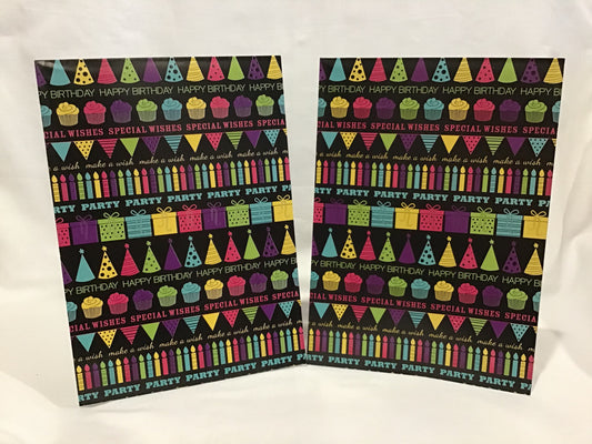 Wrapping Paper Sheets 2x Colourful Party Theme