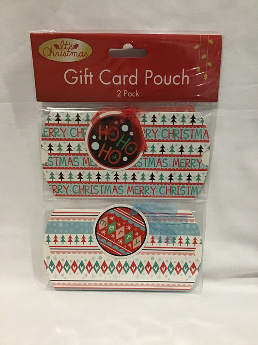 Gift Card Pouch/Holder - Christmas Designs - 2 pack