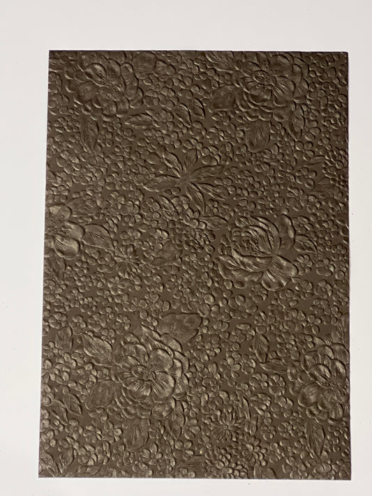 Specialty Paper 1x Handmade A4 Chocolate Embossed Flower