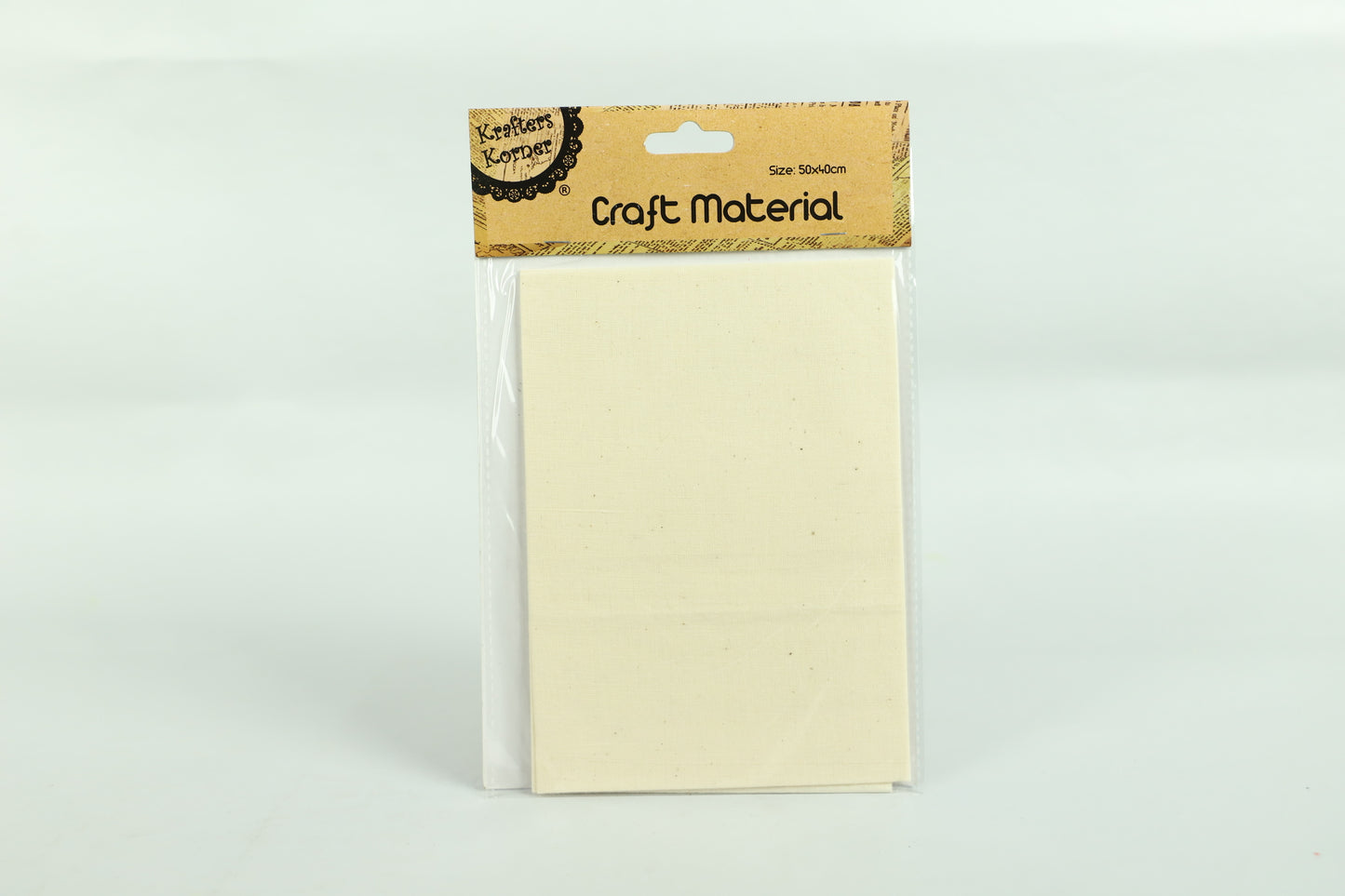 Craft Material - Cream Calico - 50cm x 40cm - One Piece