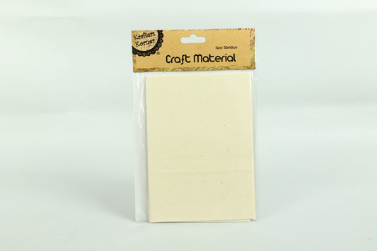Craft Material - Cream Calico - 50cm x 40cm - One Piece