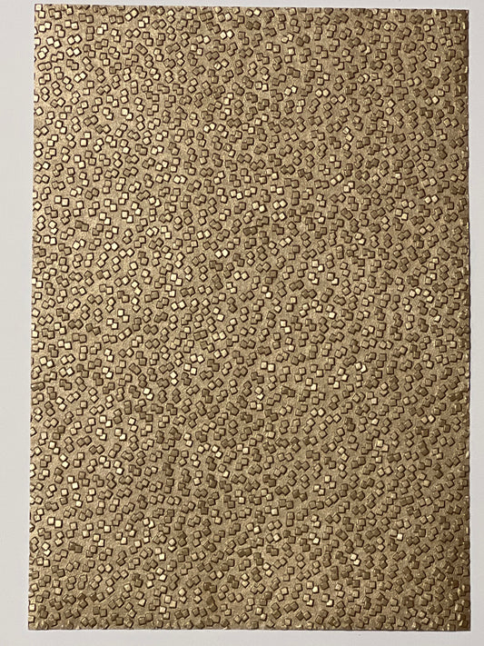 Specialty Paper 1 x  Handmade A4 Gold Peeble Embossed Paper