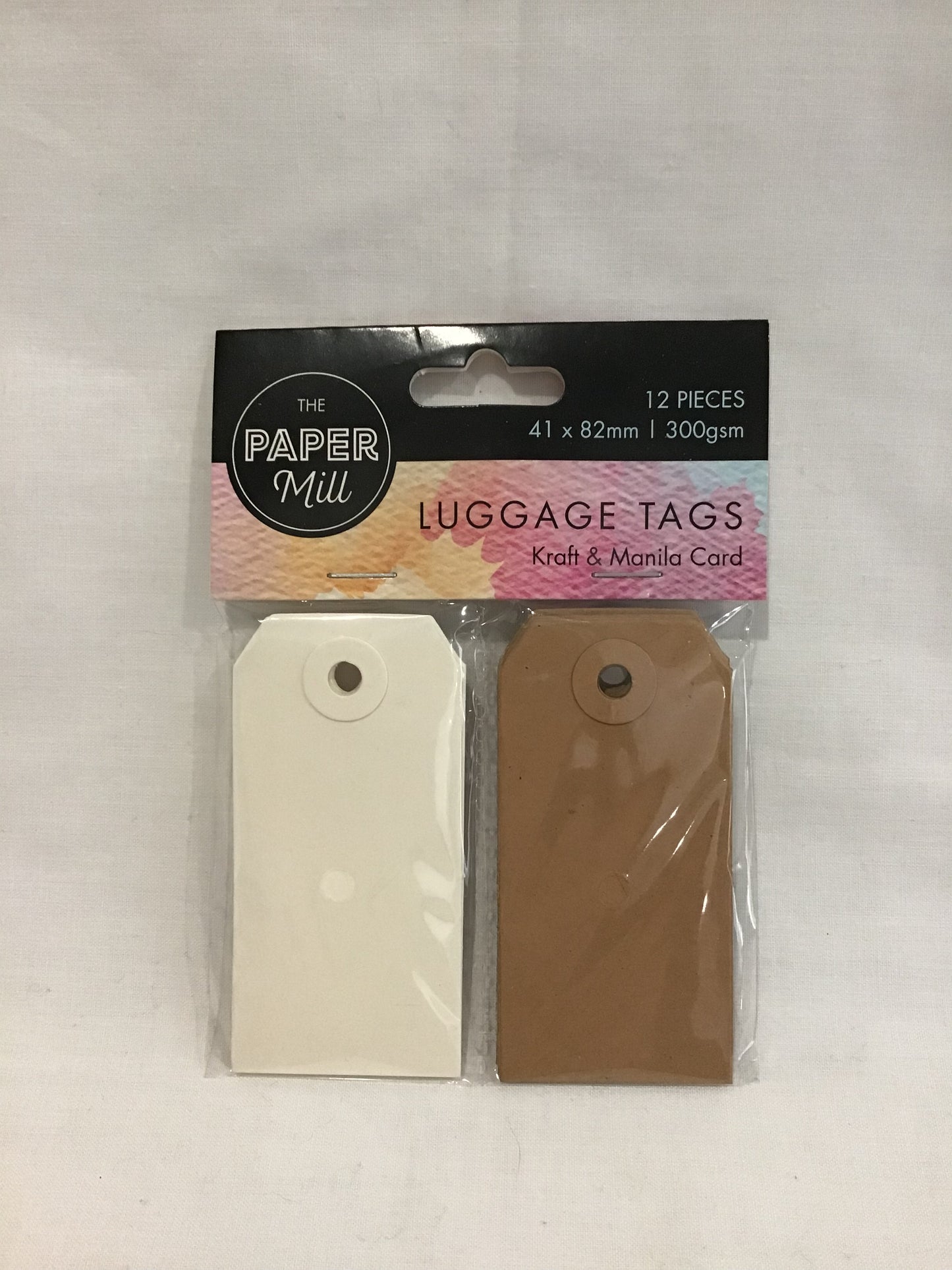 Luggage Card Tags - Kraft and Manila - 12 pc - 300gsm