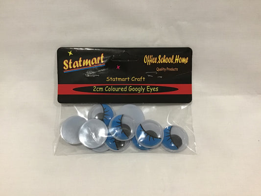 Googly Eyes - 2.5cm - 5 pairs - Blue