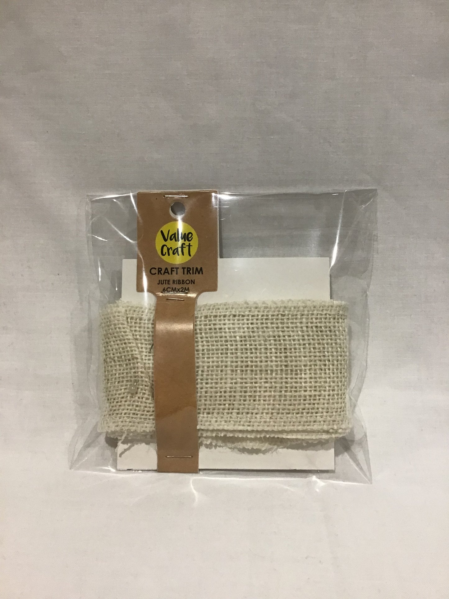 Jute Ribbon - Cream - 6cm x 2m