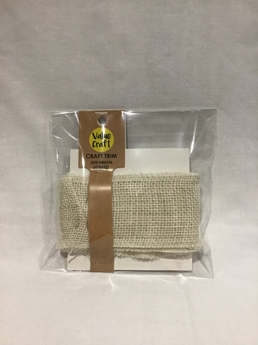 Jute Ribbon - Cream - 6cm x 2m