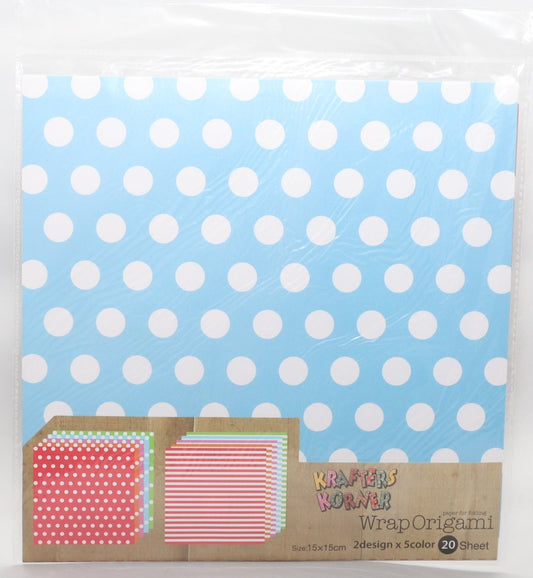 Wrap Origami 2 Design x 5 colours - 20 sheets