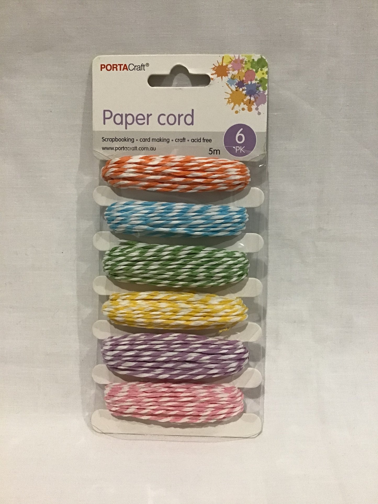Paper Cord - 6 Colours - 6 pk