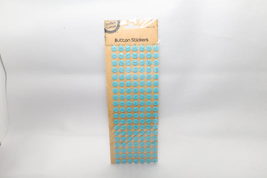 Craft Button Stickers 133 pc - Blue