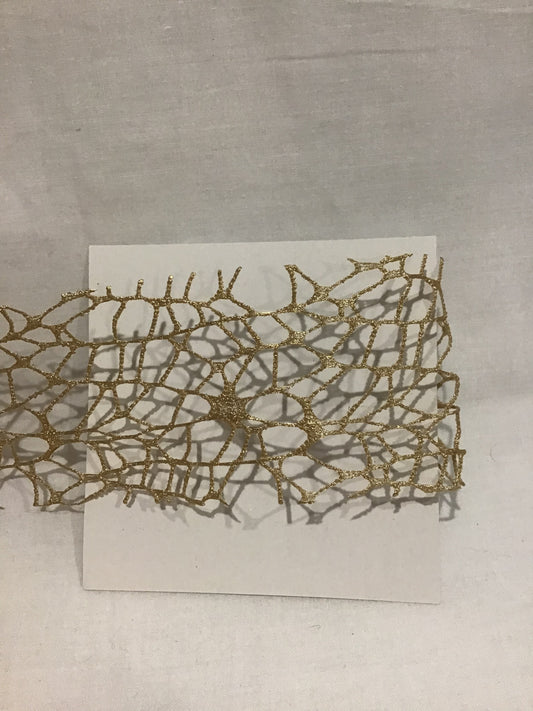 Ribbon Spider Mesh - Natural Shimmer  - 2m x 6cm
