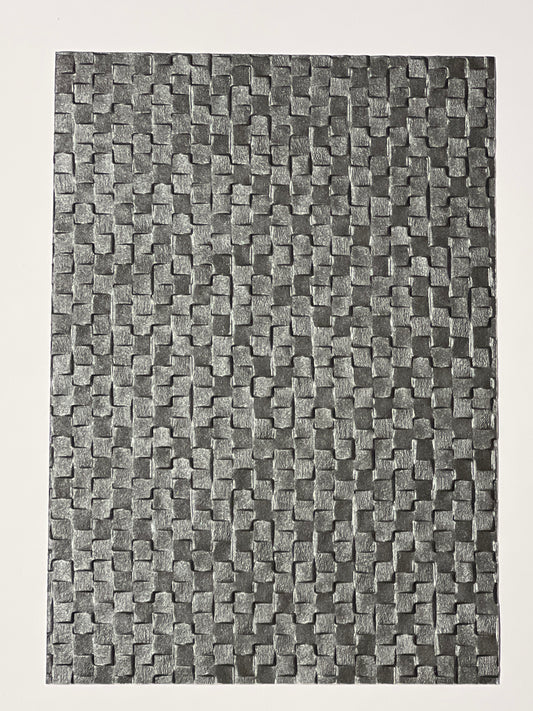 Specialty Embossed Paper x 3 - A4 Weave Design - Grey