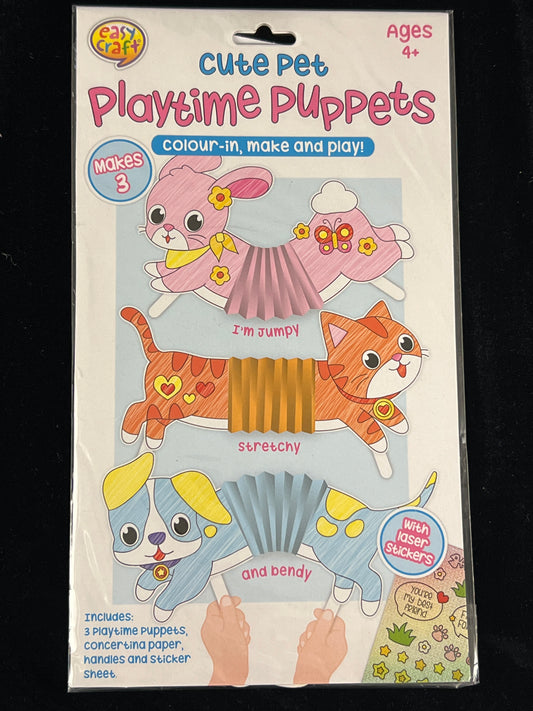 Playtime Puppets - Cute Pet Theme - Kit Makes 3