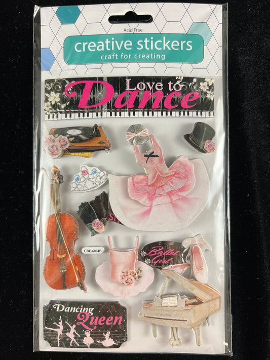 Creative Stickers - Chipboard Embellishments - Love to Dance