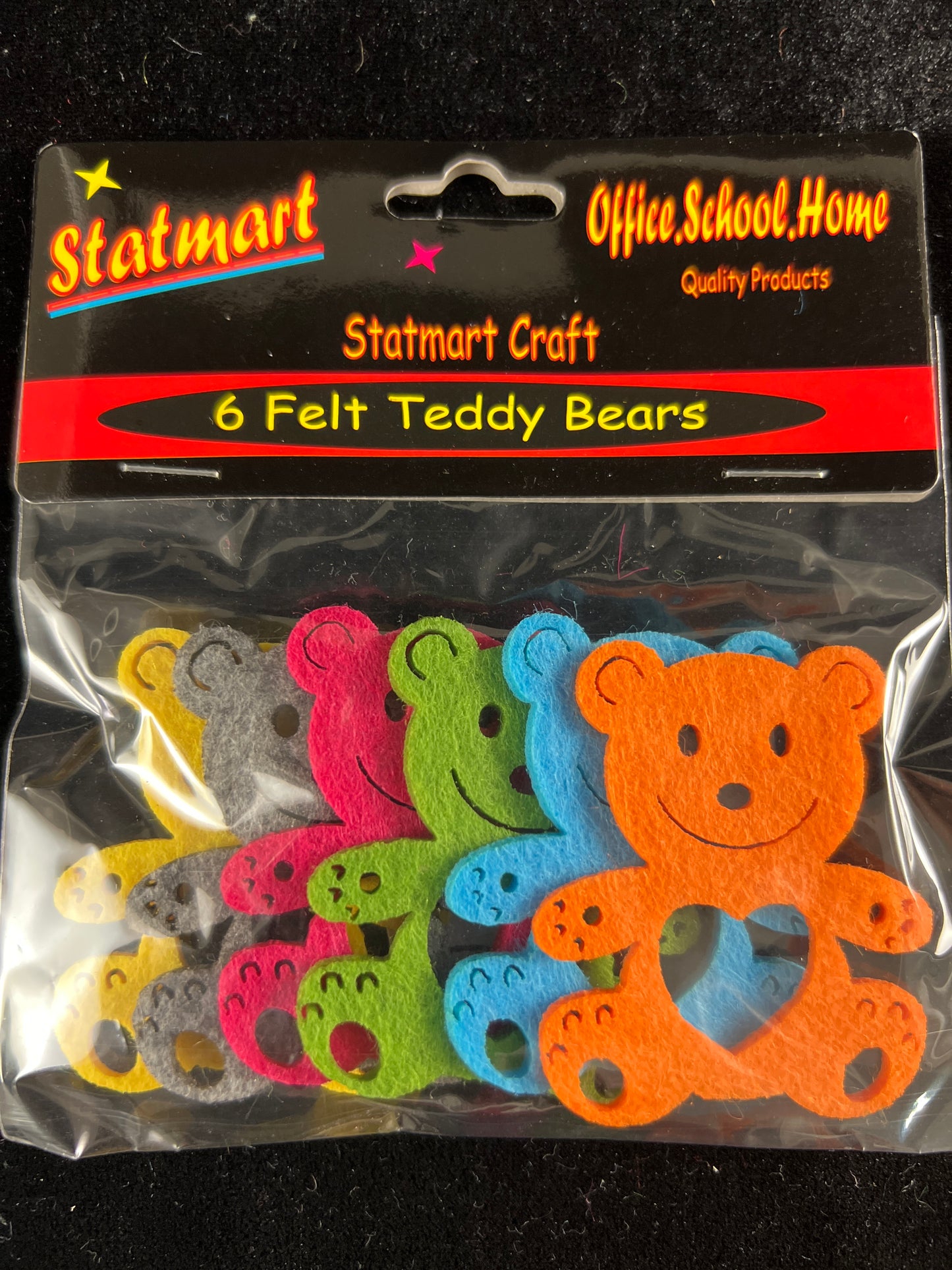 Felt Teddy Bears - 6 pk