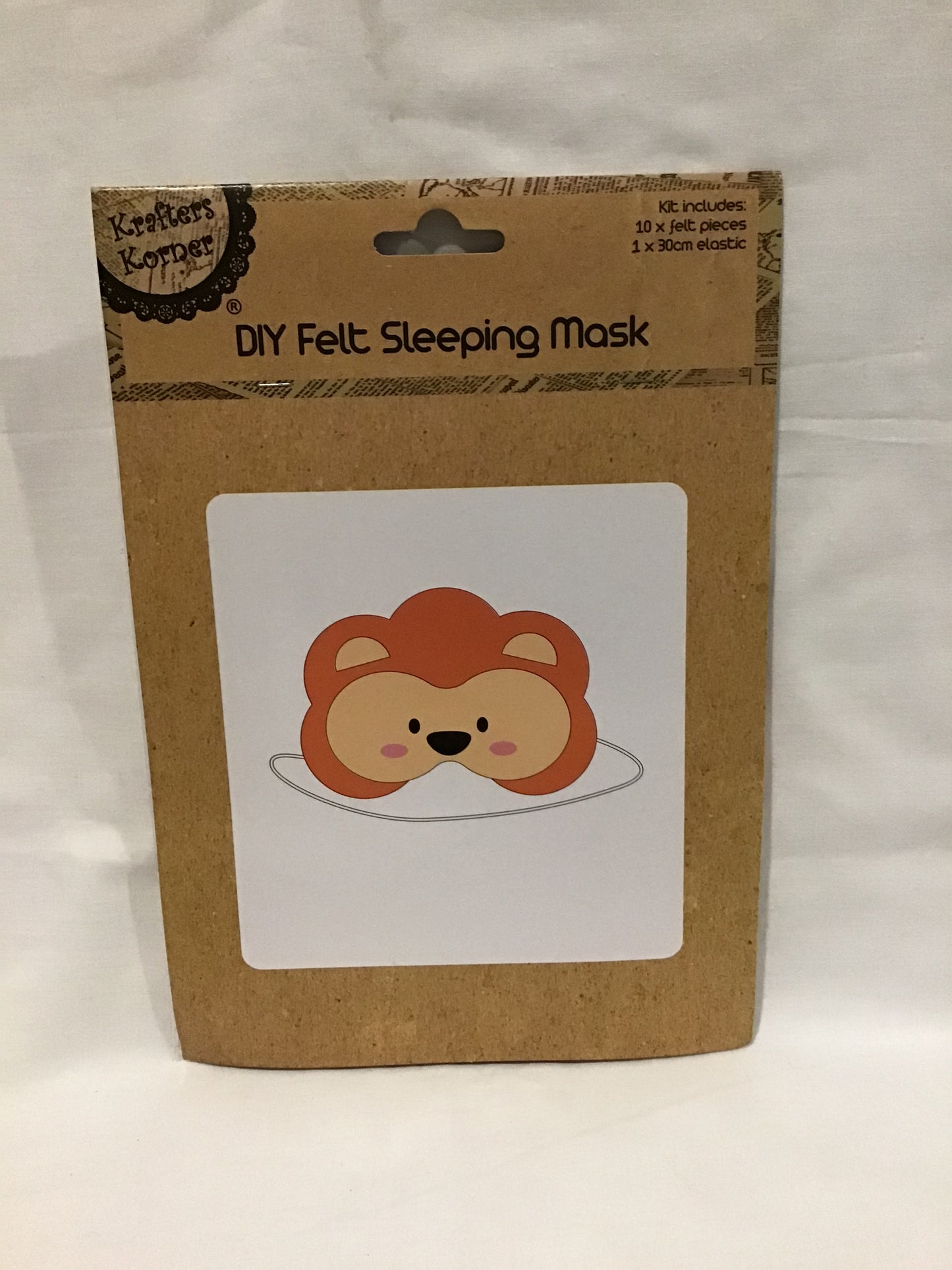 DIY Felt Sleeping Mask - Monkey - Makes 1