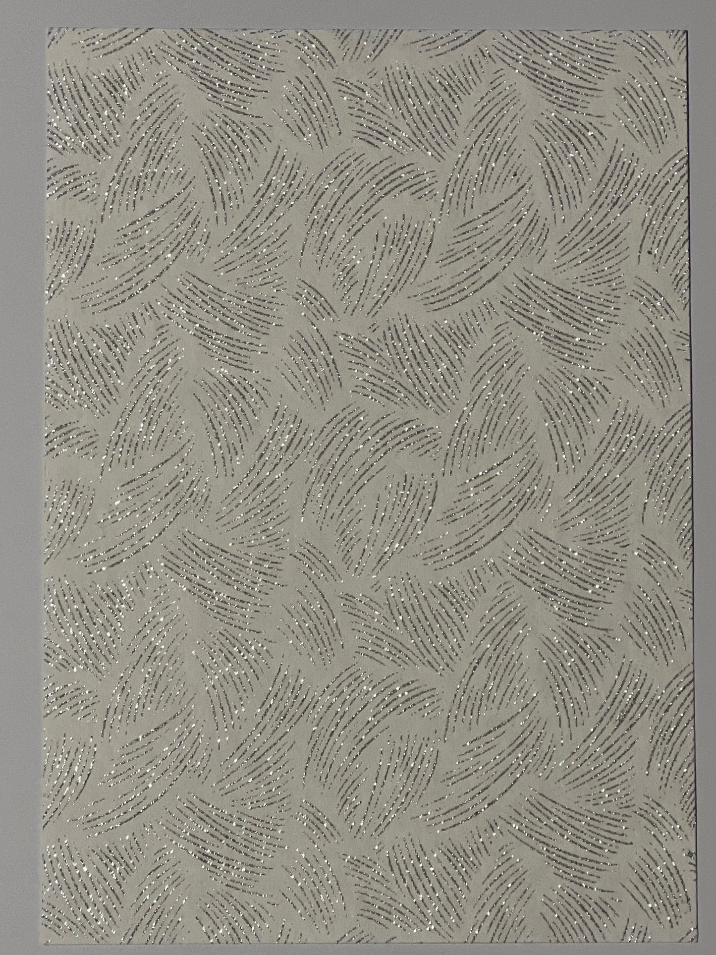 Specialty Paper 3 x  A4 Handmade White/Silver Glitter Weave Print Paper