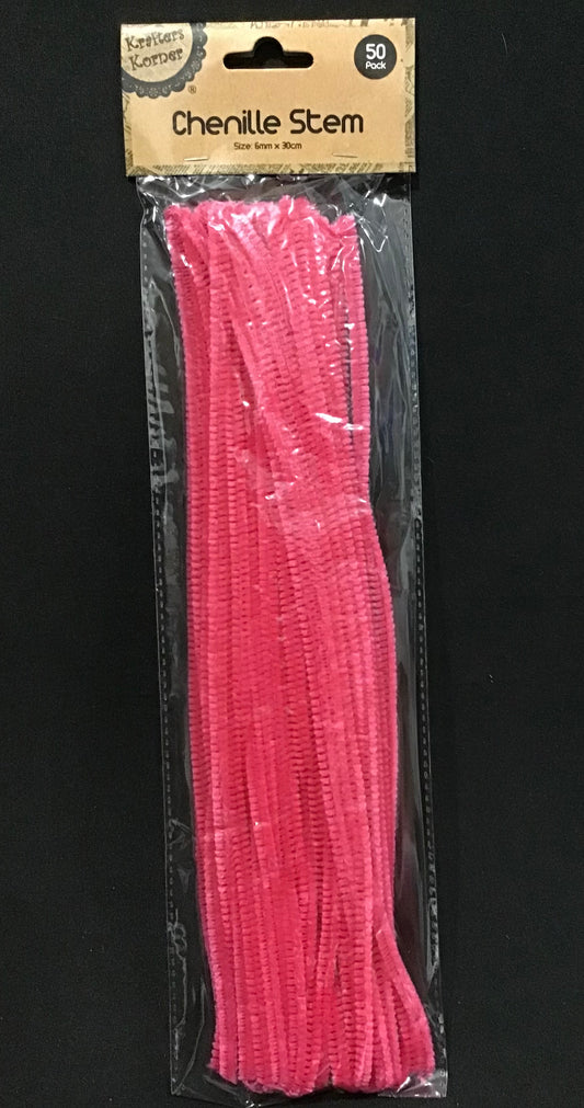 Pipe Cleaners - Hot Pink - Pack of 50