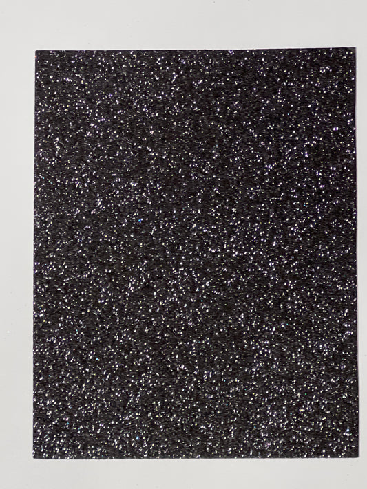 Craft Foam Glitter Black - Size Approx 16cm x 21cm - Thickness 2mm