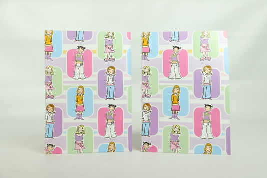 Wrapping Paper Sheets 2 x Cool Chics 70cm x 50cm