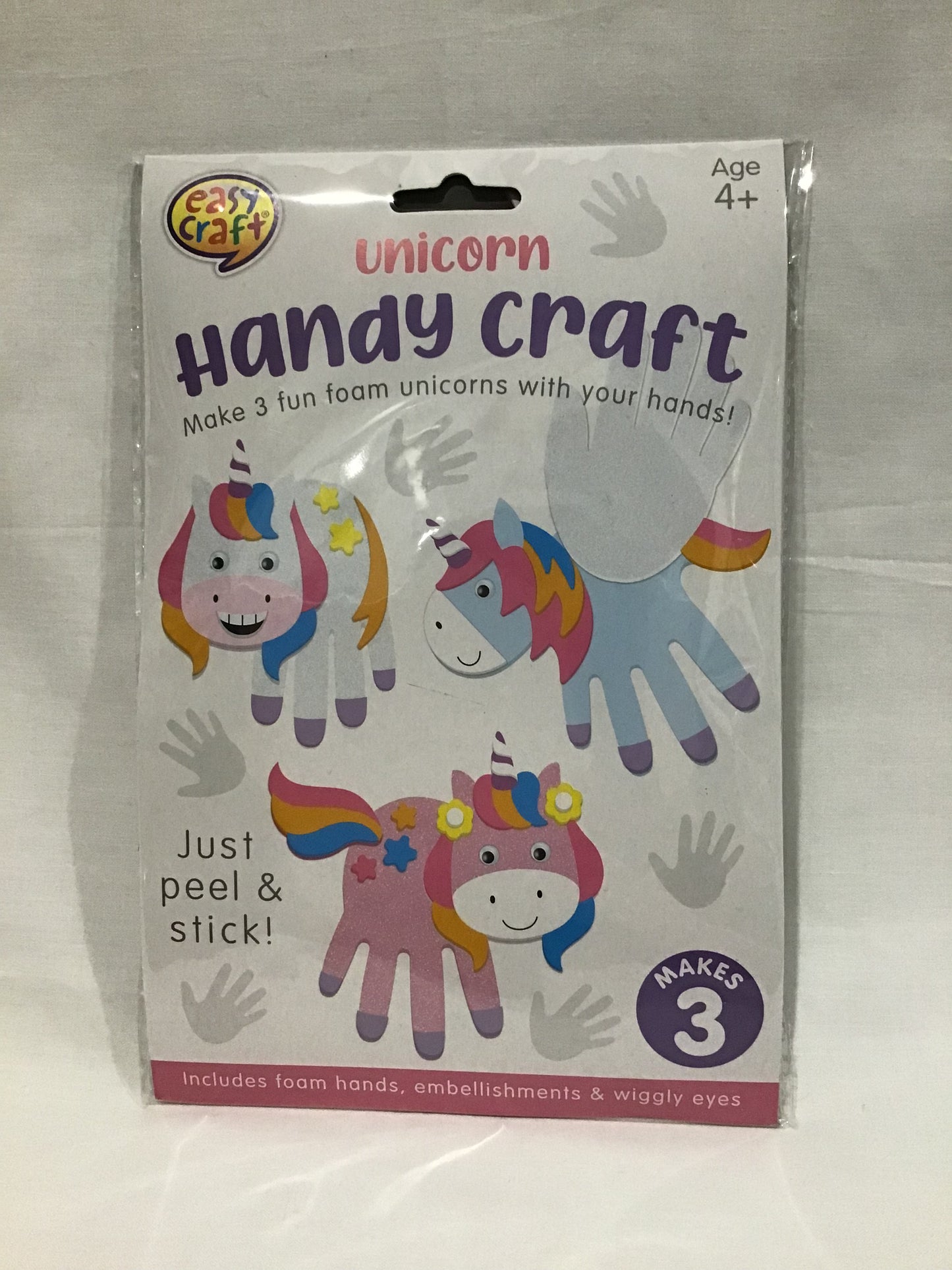 Unicorn Handy Craft - Makes 3 - Just Peel and Stick