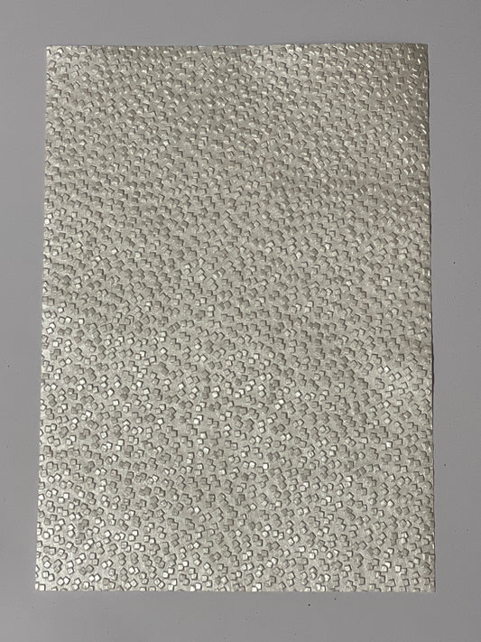 Specialty Paper 3 x Handmade A4 Cream Peeble Embossed Paper