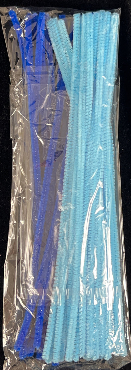 Pipe Cleaners - Light Blue/Dark Blue  - Pack of 50
