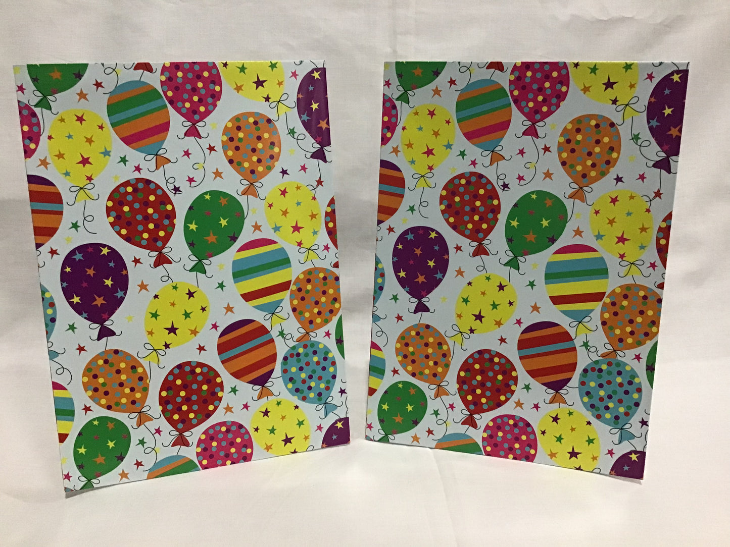 Wrapping Paper Sheets 2x Colourful Balloons - 70cm x 50cm