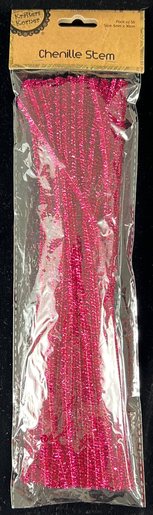 Metallic Pipe Cleaners- Hot Pink - Pack of 50