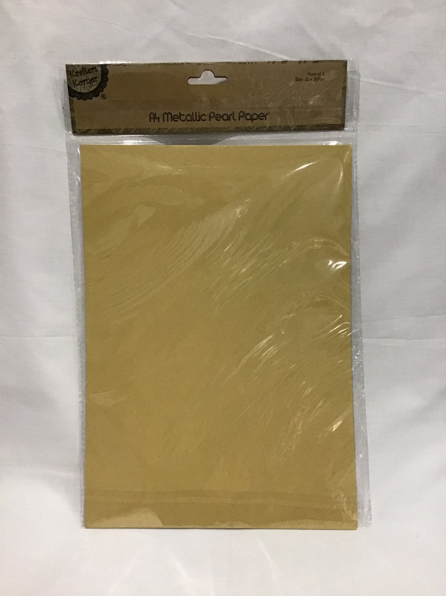 A4 Metallic Pearl Paper (Lightweight Card) - 6pk - Gold