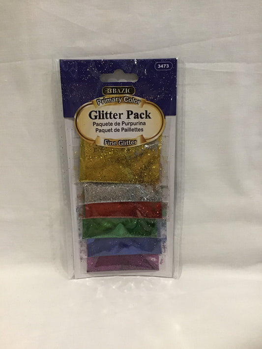Glitter Pack - Fine Glitter Primary Colours - 6 pack