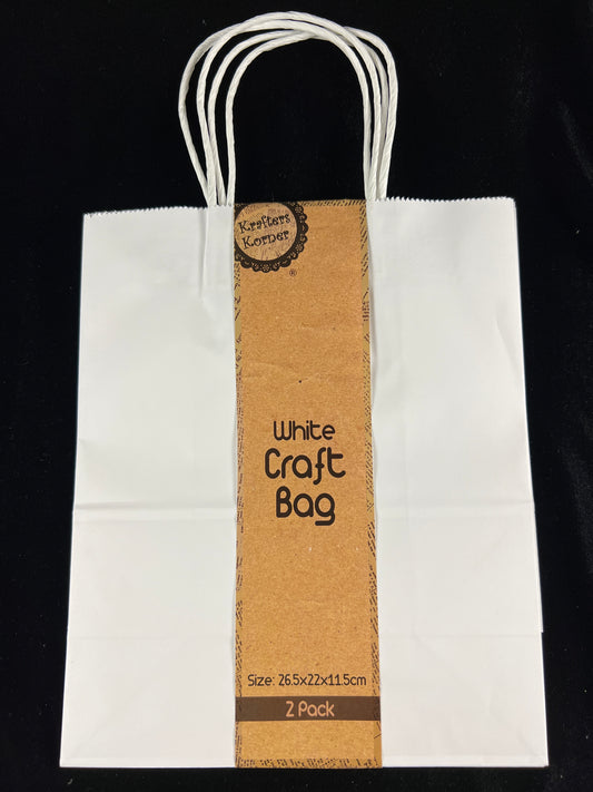 White Craft Bag - 2pk - Size 26.5x22x11.5cm