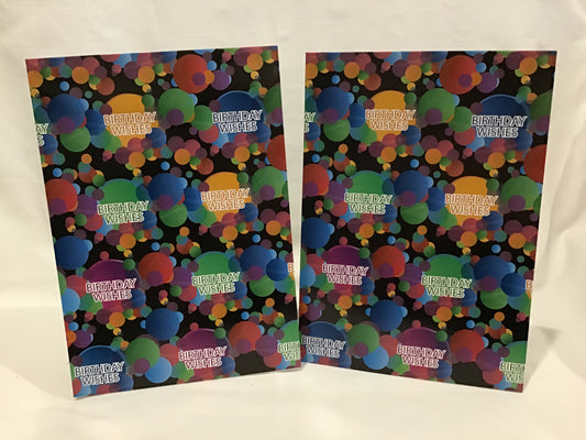 Wrapping Paper Sheets 2x Birthday wishes Theme