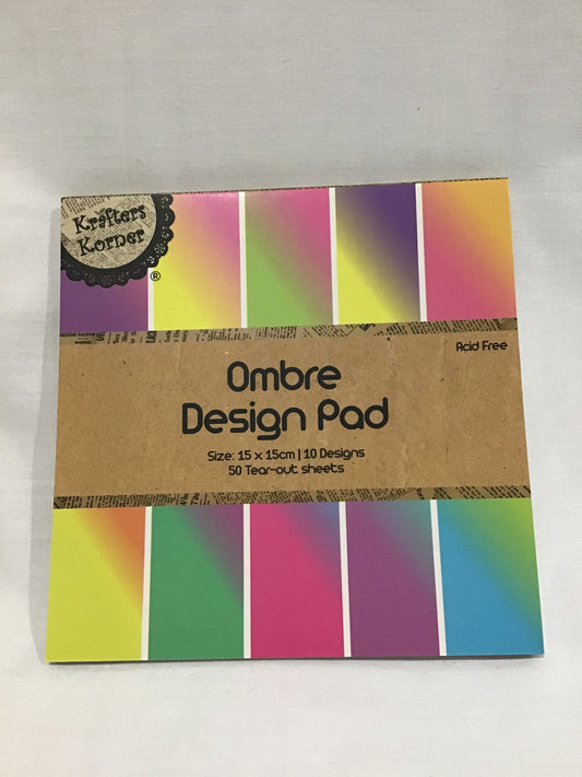 Scrapbooking Ombre Paper Pad #4 - 50 sheets - 10 designs - 15x15cm