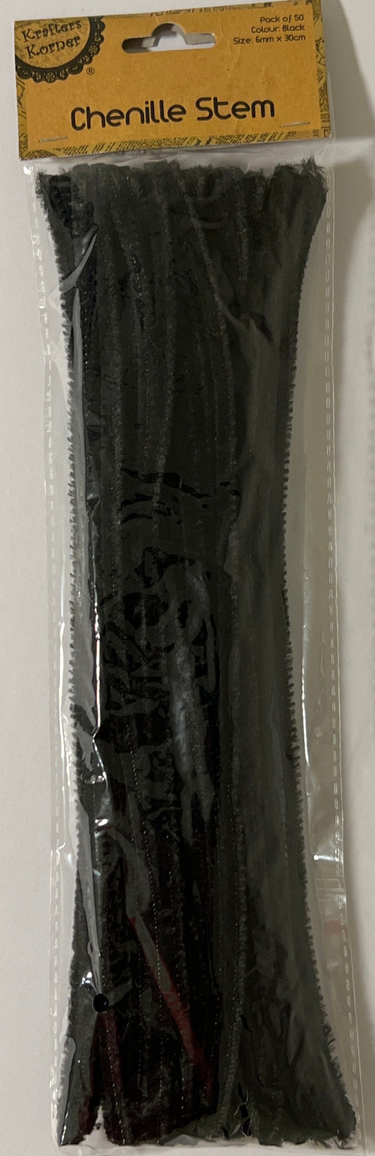 Pipe Cleaners - Black - Pack of 50