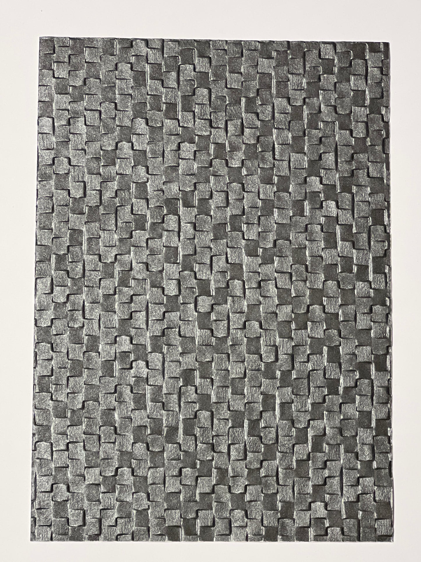 Specialty Embossed Paper x 1 - A4 Weave Design - Grey