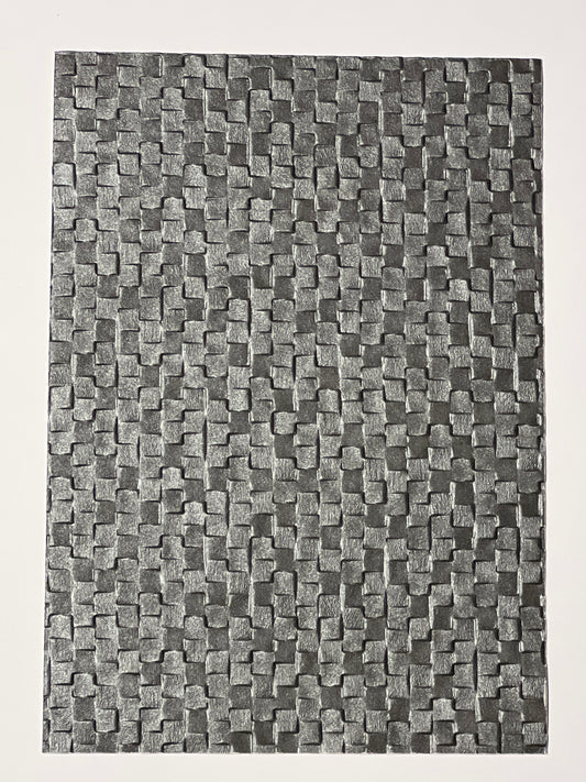 Specialty Embossed Paper x 1 - A4 Weave Design - Grey