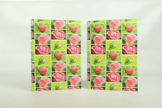 Wrapping Paper Sheets 2x Pink Roses/Rosebud Theme 70cm x 50cm