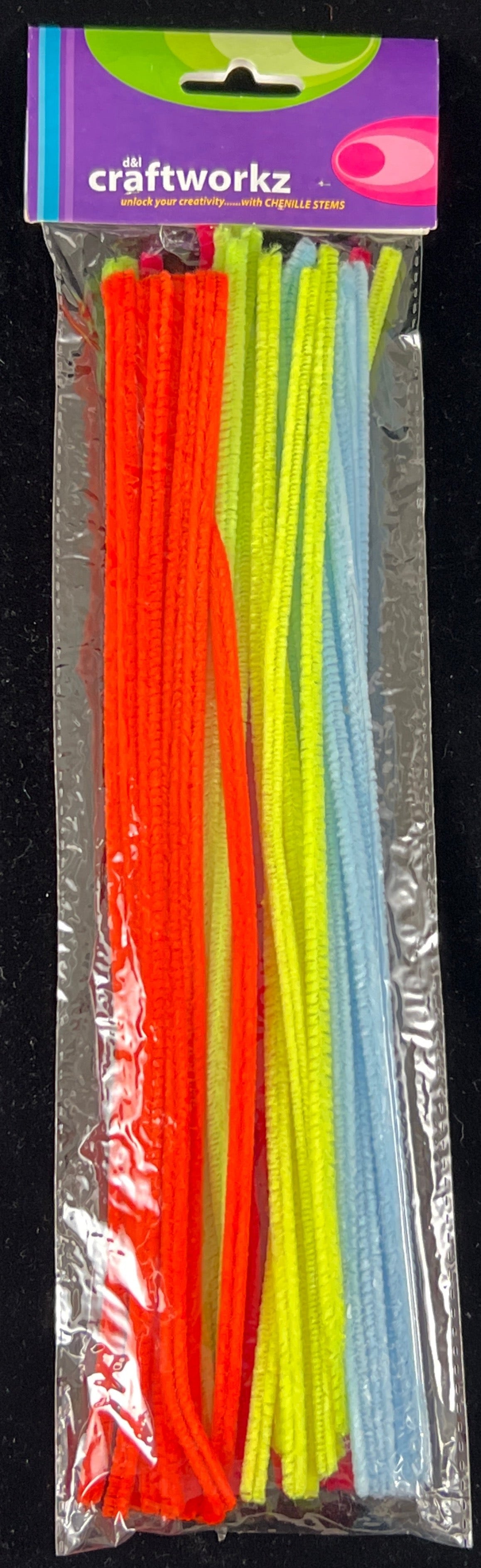 Pipe Cleaners - Fluro Multicoloured - Pack of 50