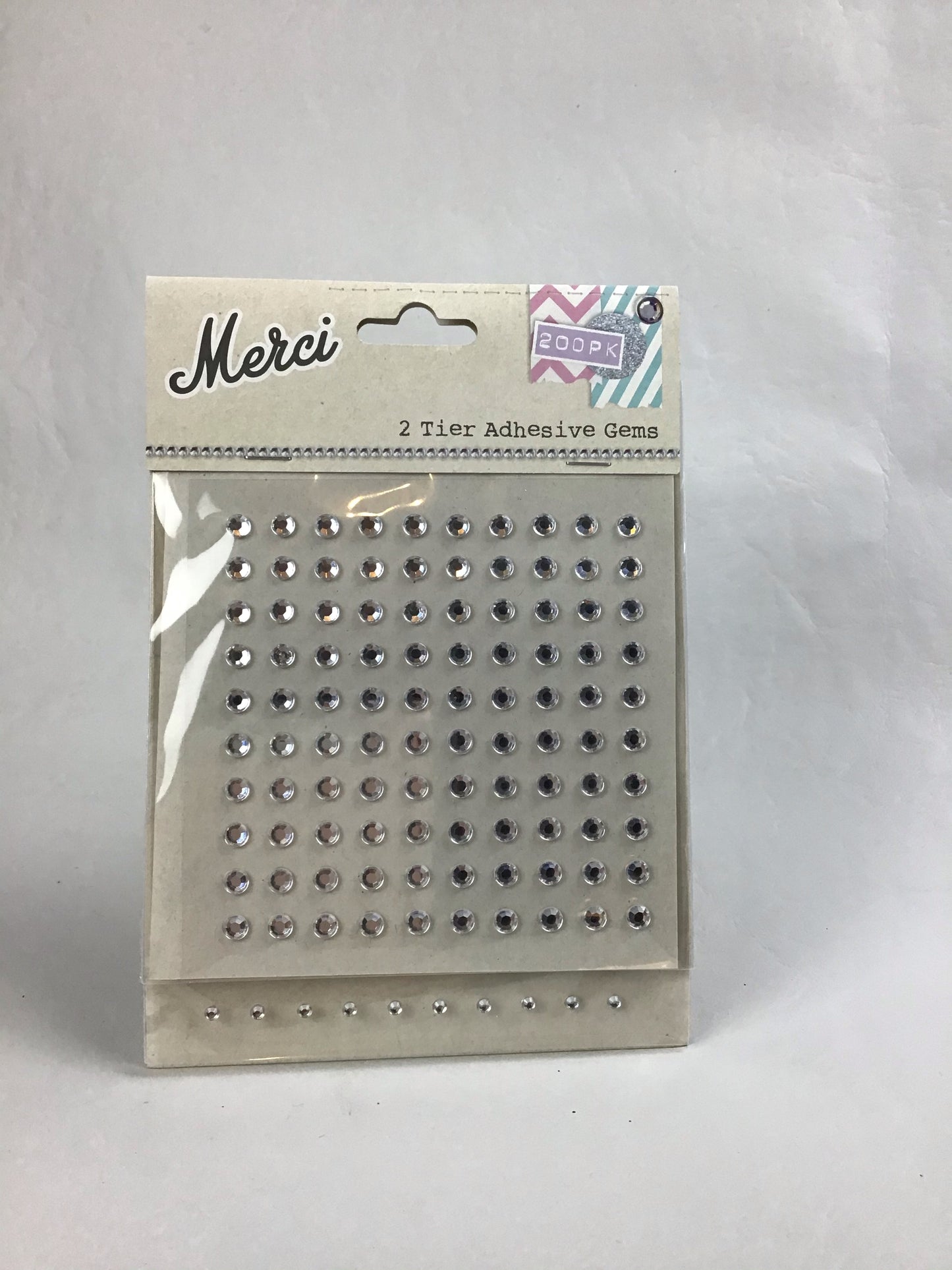 Merci 2 Tier Adhesive Gems 5mm & 3mm - 200 pack