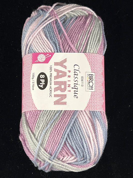 Knitting Yarn - 8 Ply - Classique Violet Tulle - 100g - 270m - 100% Premium Acrylic